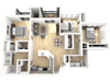 The Laurel C1 Three Bedroom Two Bathroom Floor Plan The Laurel C1 Three Bedroom Two Bathroom Floor Plan